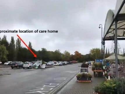 The care home will be on the car park
