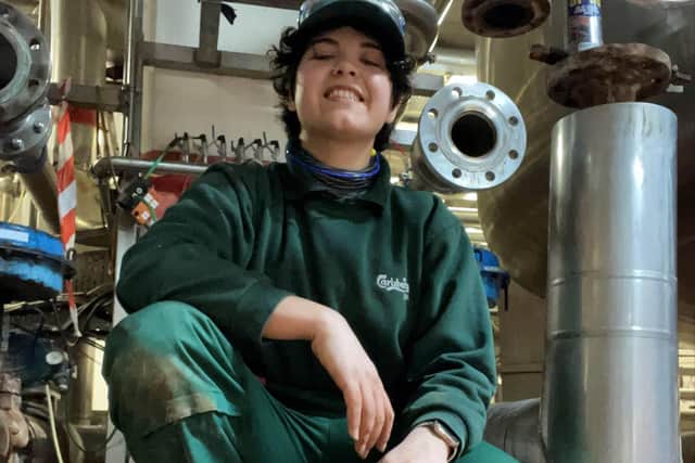 On the spanners...MK College student Kiana Kamalian is an engineering apprentice at Carlsberg who is backing next month's MK Innovates social media STEM festival in Milton Keynes