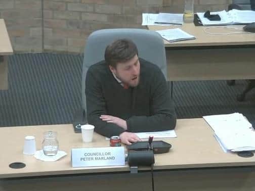 Cllr Marland makes his views clear to the mayor