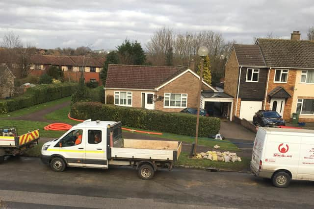 Trucks were sent to pump floodwater out from houses