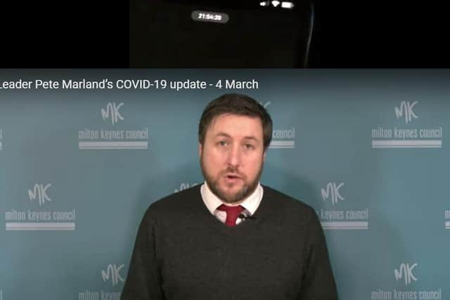 Council Leader, Peter Marland, believes 11,000 Covid tests were administered in Milton Keynes last week