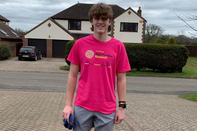 Will Eastwood, 16, took on a major running challenge to raise funds for Brain Tumour Research