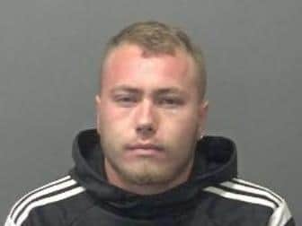 Karl Partridge, 24, pleaded guilty to robbery and possession of an offensive weapon