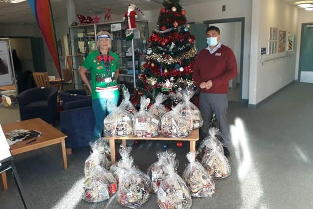 The care home collected hampers for Age UK