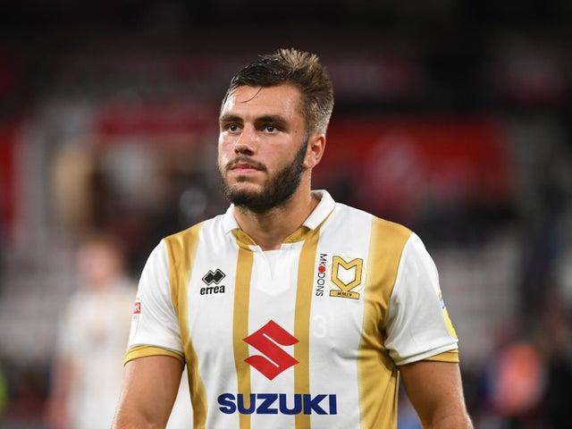 Finley Tapp playing for his hometown team, MK Dons