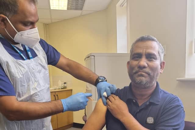 Cllr Khan receives his Covid vaccine