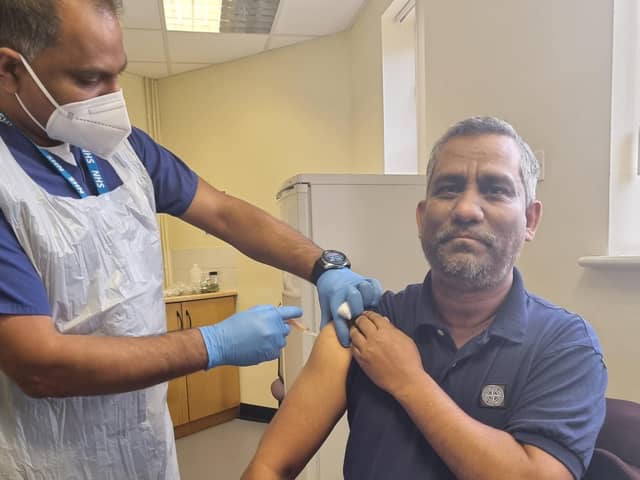 Cllr Khan receives his Covid vaccine