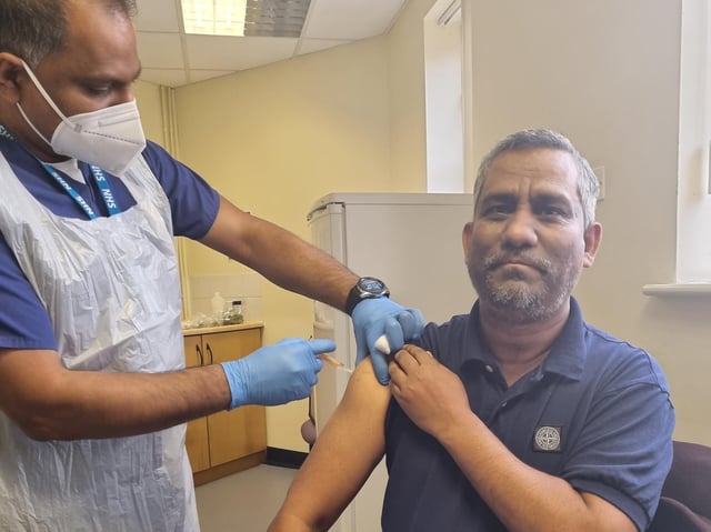 Cllr Khan receives his Covid vaccine
