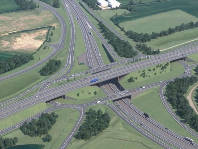 Once complete, the Black Cat roundabout in Bedfordshire will have three tiers