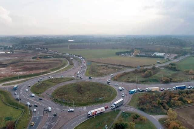 how the Black Cat roundabout in Bedfordshire currently looks