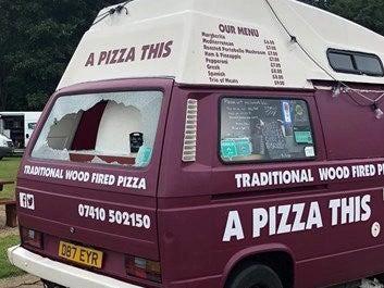 The Pizza This van is very popular with hungry visitors to Willen Lake