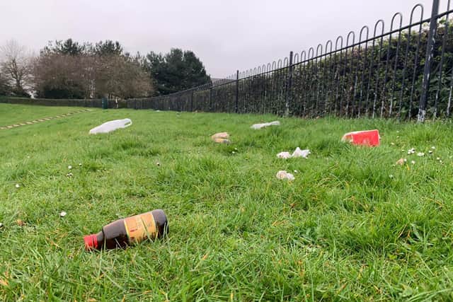 There was litter everywhere, say walkers