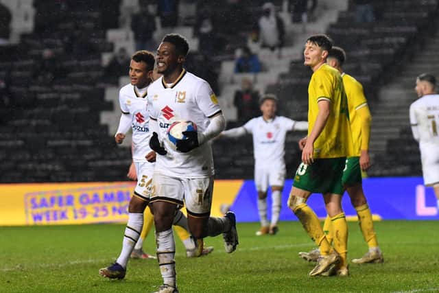 Kieran Agard scored twice against Norwich U21s - his only appearance of the season