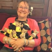 Nicole Brown with her Bobby Buddies