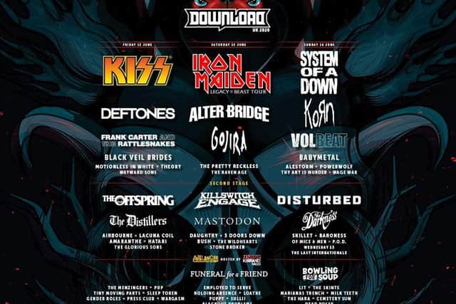 The bill features some of the biggest acts in rock