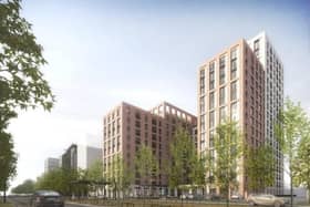 The 300-flat development behind The Hub will be 18 storeys high
