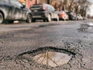 Potholes are a constant problem on MK roads