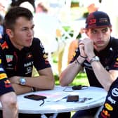 Alex Albon and Max Verstappen