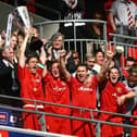 Keith Andrews lifts the Johnstone's Paint Trophy at Wembley Stadium in 2008