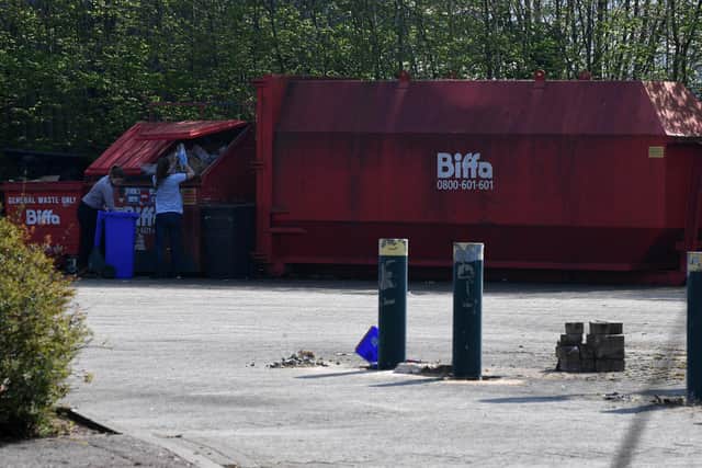 Biffa bins outside