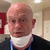 Ross Kemp inside MK hospital