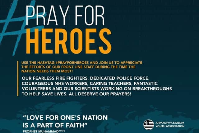 The prayer session starts at 7pm