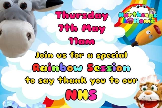 Hartbeeps Hemel Hempstead and Milton Keynes will be running a free online rainbow themed class suitable for all children aged up to five