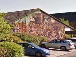 The bicycle mural at Stantonbury local centre