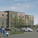 Artists' impression of the new hotel
