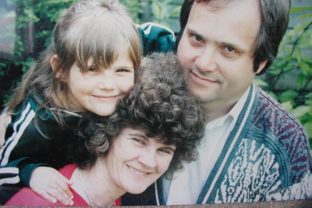 Rebekah and her parents, David and Maureen