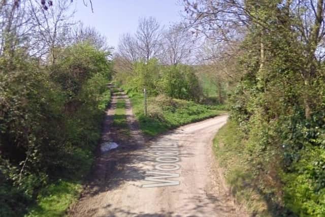The proposed site of the long barrow is off Wood Lane