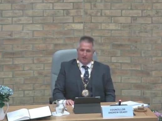 New mayor Andrew Geary