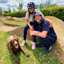 Matt Jones, his fiance Rebecca and Moose the dog