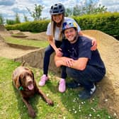 Matt Jones, his fiance Rebecca and Moose the dog