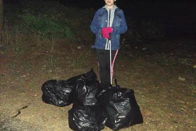 Kimi collected six bags of rubbish on Wednesday and then the same amount on Thursday