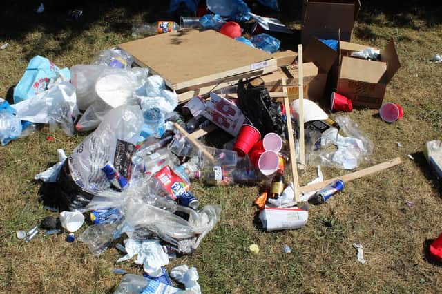 The rubbish left at Furzton Lake