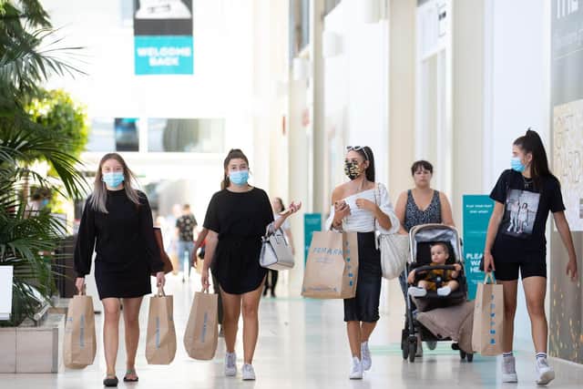 Many shoppers are wearing masks today