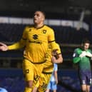 Carlton Morris after scoring on his debut against Coventry