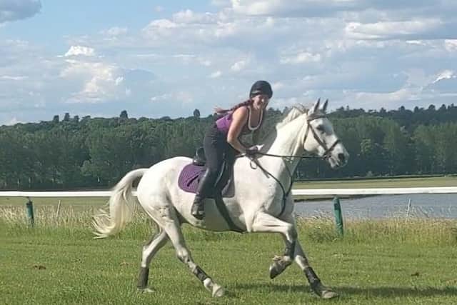 Ellie Shelton from Roade enjoys the thrill of racing