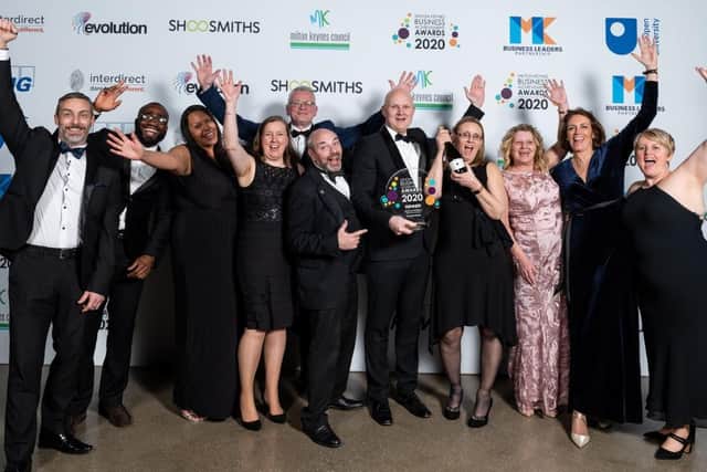 Winners celebrate at the MK Business Achievement Awards