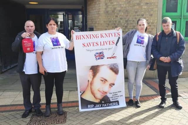 Jay's family are members of the Binning Knives campaign