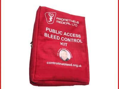 The kits are contained in bag, which is fixed in an easily accessible place