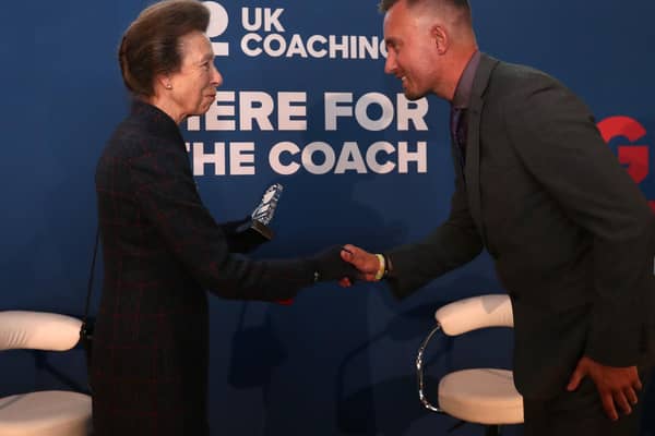 Lee received his award from Princess Anne