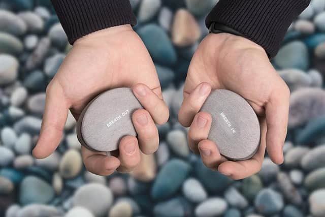 The Pebble is a hand-held calming device