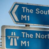 Traffic is crawling southbound on the M1 on Tuesday lunchtime