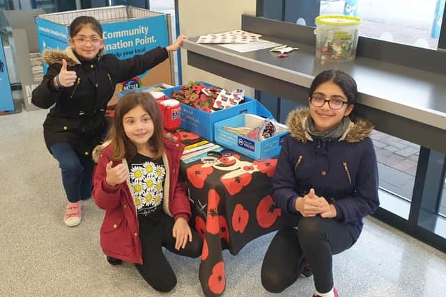 Young members of the  Ahmadiyya Muslim Youth Association (AMYA) in Milton Keynes have been selling poppies at Aldi in Bletchley to help the Royal British Legion