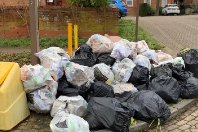Many waste collections have been missed in MK but Serco is working to catch up