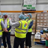 Iain on a visit to Domino's Supply Chain Centre in Ashland, MK