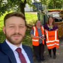 Cllr Alex Walker at the Stantonbury community skip