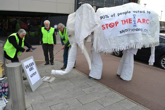 Stop the Arc Group with their elephant Nellie